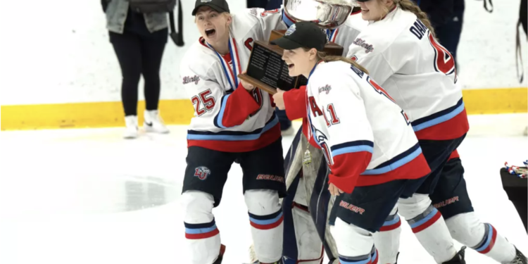 Liberty celebrates their ACHA title - Photo @ Liberty Athletics